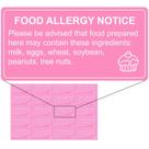 Adesivos de alergia alimentar Hepertise 1000 unidades 2,54 x 5,08 cm