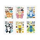 Adesivos De Animais De Fazenda DIY Para Crianças, Conjunto De 6 Folhas, Criativos Brinquedos De