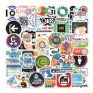 Adesivos de anime de vinil impermeável de 50 unidades/lote para programadores Adesivos de anime de vinil impermeável de 50 unidades/lote para programadores