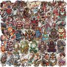 Adesivos de arte de tatuagem japonesa, 50 peças, Creative Transparent Ed Adesivos de arte de tatuagem japonesa, 50 peças, Creative Transparent Ed