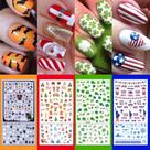 Adesivos de arte para unhas IDDFEVE, 24 folhas, Four Seasons Holiday