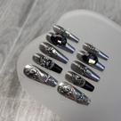 Adesivos de arte para unhas SiaHyg, elegante, falsos, usados à mão L