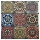 Adesivos de azulejo LONGKING Colorful Marroquina Kitchen (10 folhas)