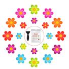 Adesivos de banheira antiderrapantes Secopad Bright Flowers x20 com raspador