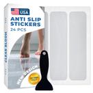 Adesivos de banheira Clear Bloom antiderrapantes, 24 unidades para adultos