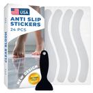 Adesivos de banheira Clear Bloom Wavy Line, 24 unidades, antiderrapantes