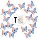 Adesivos de banheira Secopad Non Slip Butterfly, 20 peças, roxo/azul