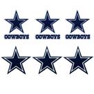 Adesivos de Bordado Cowboys Stars - Conjunto com 6 Peças para Roupas