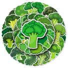 Adesivos de brócolis, couve-flor, vegetais, 50 unidades, impermeáveis