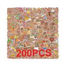 Adesivos De Capivara Em Estilo Cartoon, 200PCS, Decalques De Animais Adoráveis Para Laptop,