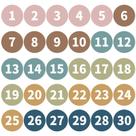 Adesivos de chão Outus Classroom, 30 peças, 15,2 cm, multicoloridos Adesivos de chão Outus Classroom, 30 peças, 15,2 cm, multicoloridos