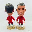 Adesivos de cola de hardware soccerwe 6,5 cm de altura boneca estrela do futebol portugal 7 c. ronaldo figuras vermelhas 2020