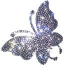 Adesivos de decoração de carro Crystal Butterfly Rhinestone x2 Adesivos de decoração de carro Crystal Butterfly Rhinestone x2