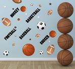 Adesivos de decoração de parede Create-A-Mural Sports Boys Room Decor