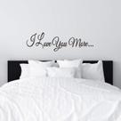 Adesivos de decoração de parede VODOE Love Quotes I Love You More Adesivos de decoração de parede VODOE Love Quotes I Love You More