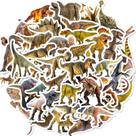 Adesivos de dinossauro retrô, 50 peças, estilo jurássico para crianças