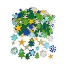 Adesivos De Espuma Com Glitter Autoadesivos Em Cores Vibrantes 150/300 Peças Para Natal, Flocos De