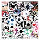 Adesivos de futebol, esportes, vinil impermeável, anime, 50 unidades