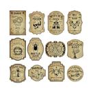 Adesivos De Garrafa De Vinho De Esqueleto Fantasma De Halloween 12/24 Peças Decoração Retrô Para Adesivos De Garrafa De Vinho De Esqueleto Fantasma De Halloween 12/24 Peças Decoração Retrô Para