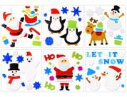 Adesivos de gel de Natal para janelas XIMISHOP Xmas Santa Snowman