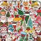 Adesivos De Graffiti De Natal De Inverno À Prova d'Água Com Desenhos Animados Fofos, 50 Peças Para
