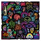 Adesivos de grafite de 50 unidades para bagagem, skate, laptop e muito mais