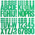 Adesivos de Letras de 3 Polegadas, 138 Peças de Letras e Números Autoadesivos para Caixa de Correio, Número da Casa e Garrafa de Água, Adesivos de Vinil à Prova dÁgua para DIY (12 Folhas Verdes)