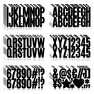 Adesivos de Letras Llewyn 400 Peças Impermeáveis 6 cm Pretos