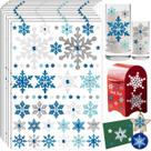 Adesivos de Natal Bestus - 600 Flocos de Neve 3D com Glitter