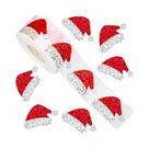 Adesivos De Natal Com Chapéu De Papai Noel Vermelho, 500 Peças, Corte a Laser, 3cm, Decalques De