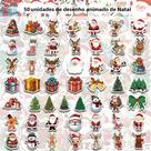 Adesivos De Natal Em Estilo Cartoon 50PCS, Decalques À Prova d'Água, Elfo, Papai Noel, Boneco De Adesivos De Natal Em Estilo Cartoon 50PCS, Decalques À Prova d'Água, Elfo, Papai Noel, Boneco De