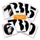 Adesivos de números de vinil iSyfix Black, autoadesivos de 10 cm (2 conjuntos)