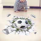 Adesivos de parede 3D Broken Floor Soccer Ball Design em PVC