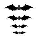 Adesivos De Parede 3D De Morcego E Aranha Em PVC Preto, Decorações De Halloween, Acessórios