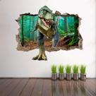 Adesivos de parede 3D Dinosaur Jurassic T-Rex PVC 50x70cm