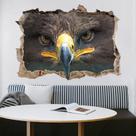 Adesivos de parede 3D Eagle Head Realistic Animal PVC 50x70cm Adesivos de parede 3D Eagle Head Realistic Animal PVC 50x70cm