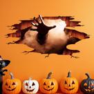 Adesivos de parede 3D Horror Hand Halloween Broken Wall Effect