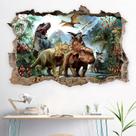 Adesivos de parede 3D Jurassic Dinosaur Prehistoric 60x90cm PVC