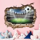 Adesivos de parede 3D Soccer Stadium Cracked Brick Design