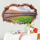 Adesivos de parede 3D Soccer Stadium PVC 60x90cm - Genéricos