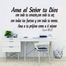 Adesivos de parede Ame o Senhor, seu Deus, versículo bíblico Lucas 10:2
