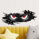 Adesivos de parede Angry Monster Eyes, autoadesivos removíveis