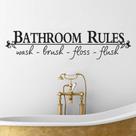 Adesivos de parede Bathroom Rules PVC Wash - B 13x58cm Adesivos de parede Bathroom Rules PVC Wash - B 13x58cm