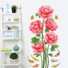Adesivos de parede Butterfly & Koi Fish Rose PVC 60x90cm