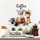 Adesivos de parede Cafeteira Copos de cafeteira PVC 28,8x29,2 cm