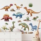 Adesivos de parede Cartoon Dinosaur Family Set PVC impermeável Adesivos de parede Cartoon Dinosaur Family Set PVC impermeável