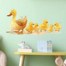 Adesivos de parede Cartoon Duck Cute Mother Duck com patinhos Adesivos de parede Cartoon Duck Cute Mother Duck com patinhos