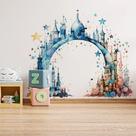 Adesivos de parede Cartoon Fantasy Castle Dreamy Magical Castle Adesivos de parede Cartoon Fantasy Castle Dreamy Magical Castle