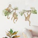 Adesivos de parede Cartoon Monkey Jungle Animal PVC 30x90cm Adesivos de parede Cartoon Monkey Jungle Animal PVC 30x90cm