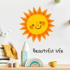 Adesivos de parede Cartoon Sun Face Cute Smiling Sun PVC 25x30cm Adesivos de parede Cartoon Sun Face Cute Smiling Sun PVC 25x30cm